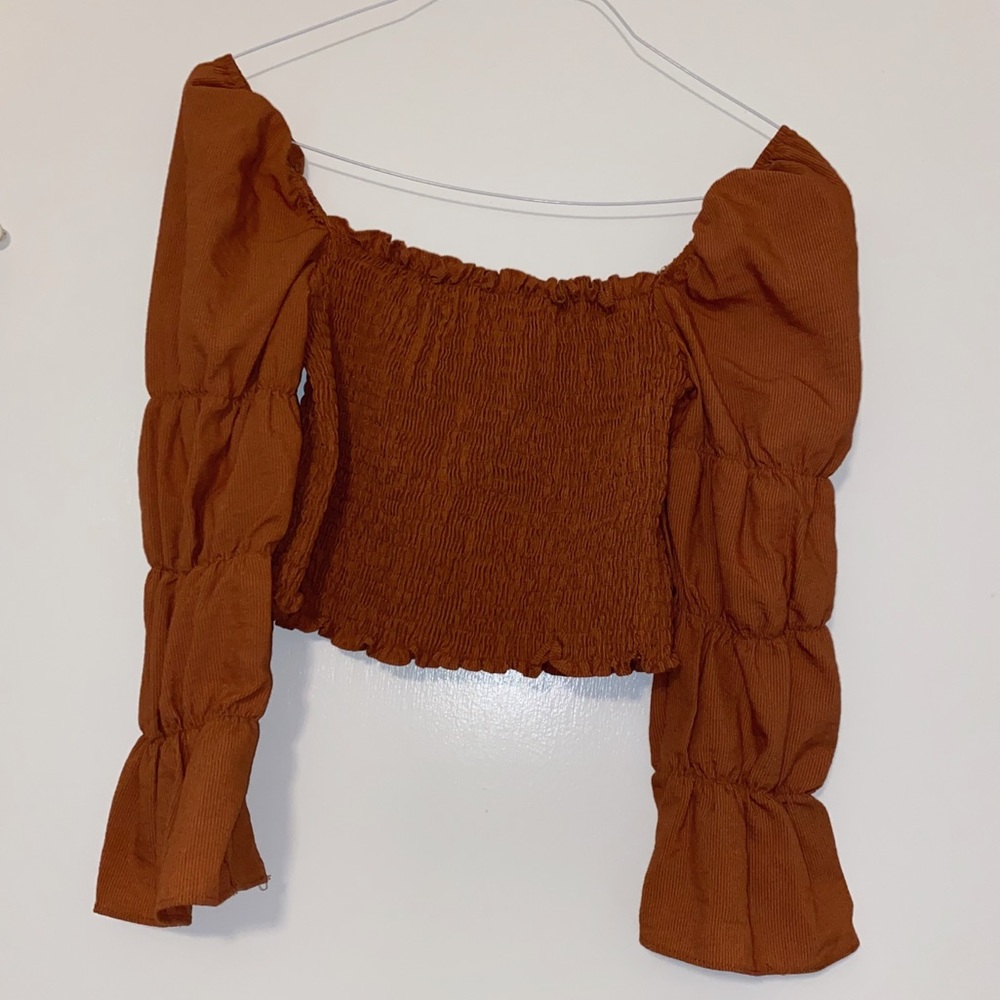 Puff Sleeve Crop Top